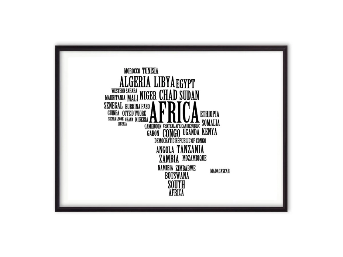 Постер в рамке Африканский континент 882986