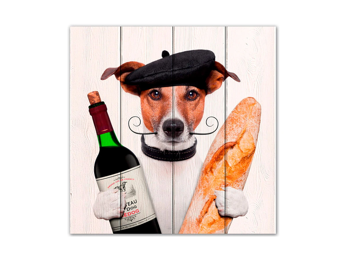 Картина Собака с вином 883873