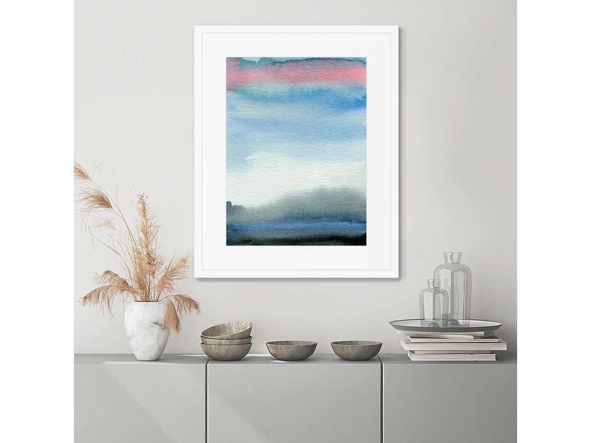 Репродукция картины в раме Evening sky over the lake 635117  - фото 6