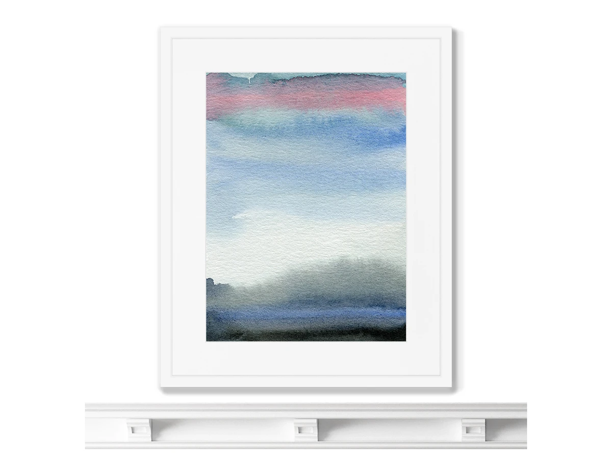 Репродукция картины в раме Evening sky over the lake 635117  - фото 3