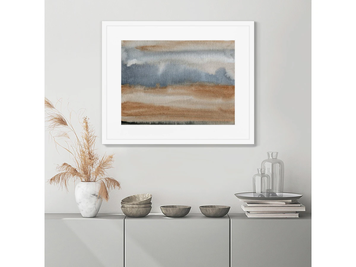 Репродукция картины в раме Field and forest in late autumn 635119  - фото 7