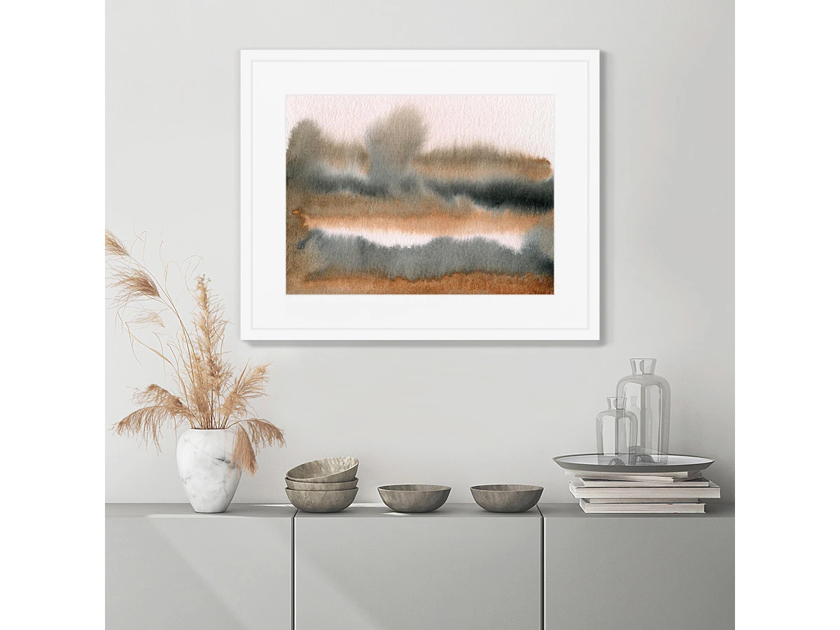 Репродукция картины в раме Lake in late autumn 635127  - фото 6