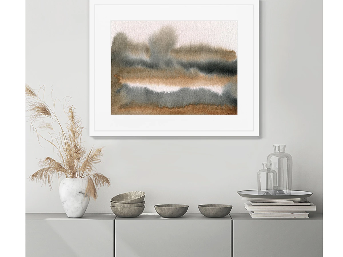 Репродукция картины в раме Lake in late autumn 635127