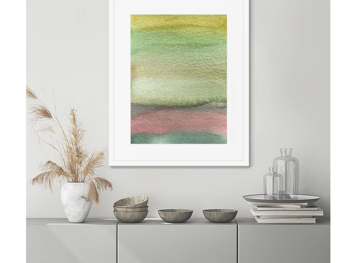 Репродукция картины в раме Layers of a summer landscape 635155