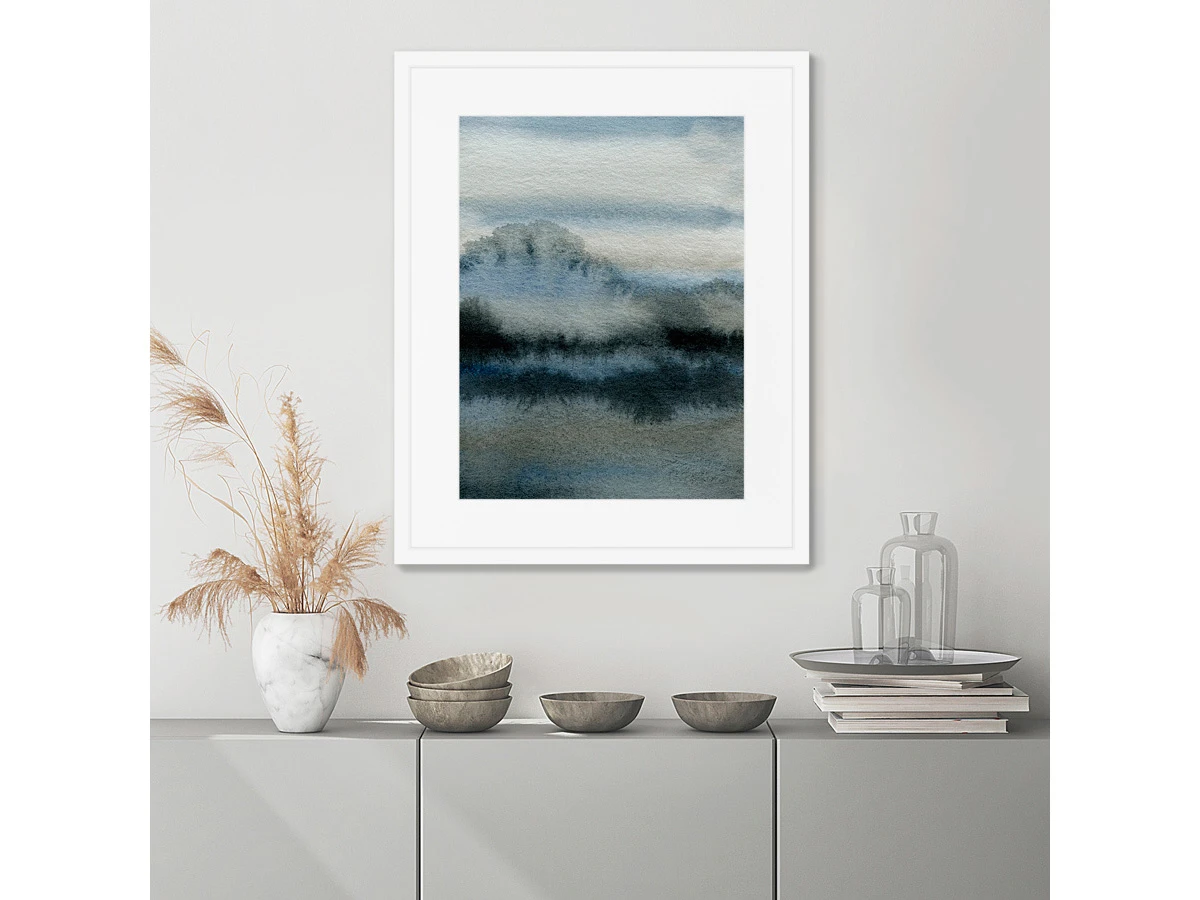 Репродукция картины в раме River bank in winter 635159  - фото 7