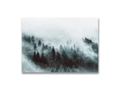 Картина на холсте Зимний лес в тумане