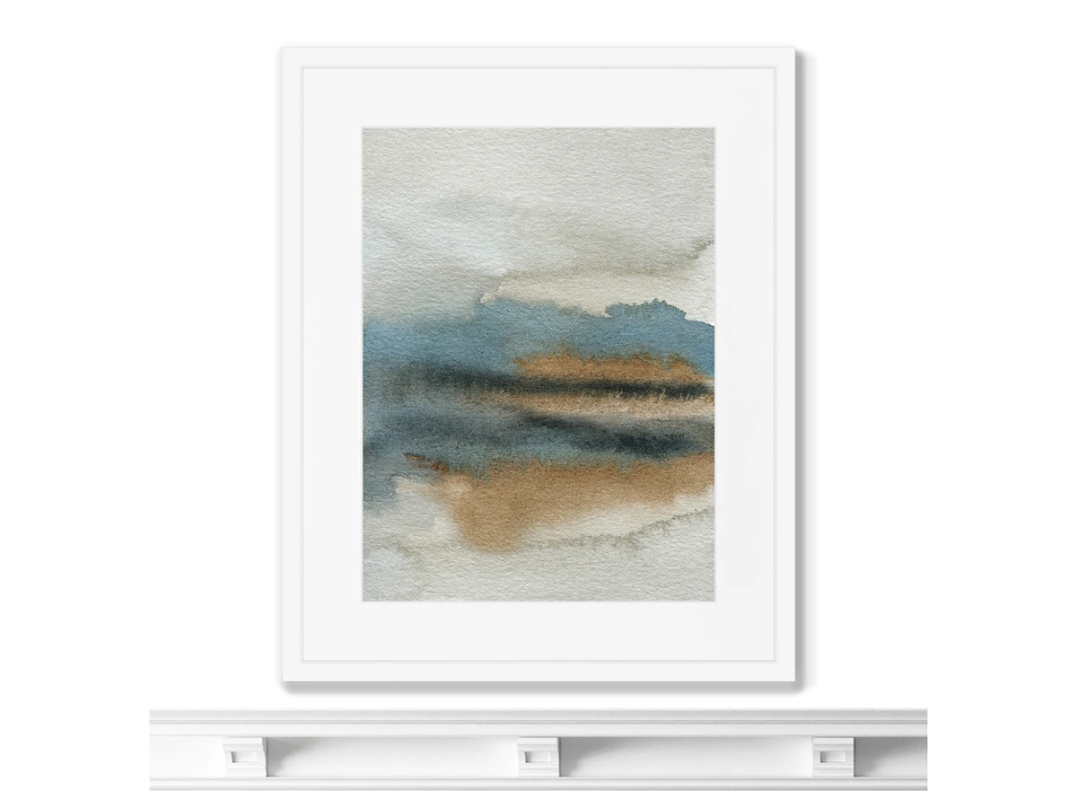 Репродукция картины в раме Lakeside in the morning fog 635197  - фото 4