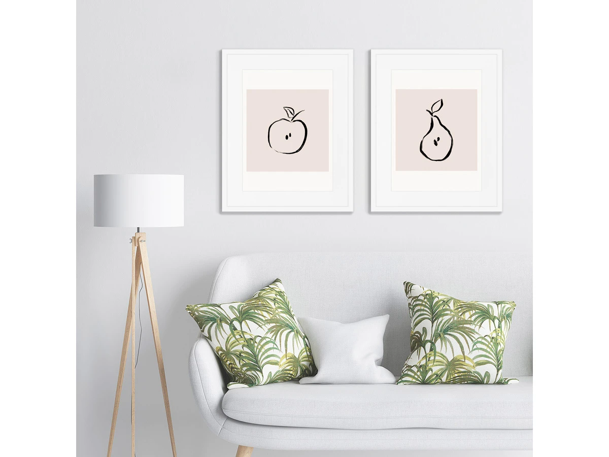 Набор из 2-х репродукций картин в раме Яблоко и груша, 2021г. 635233  - фото 7