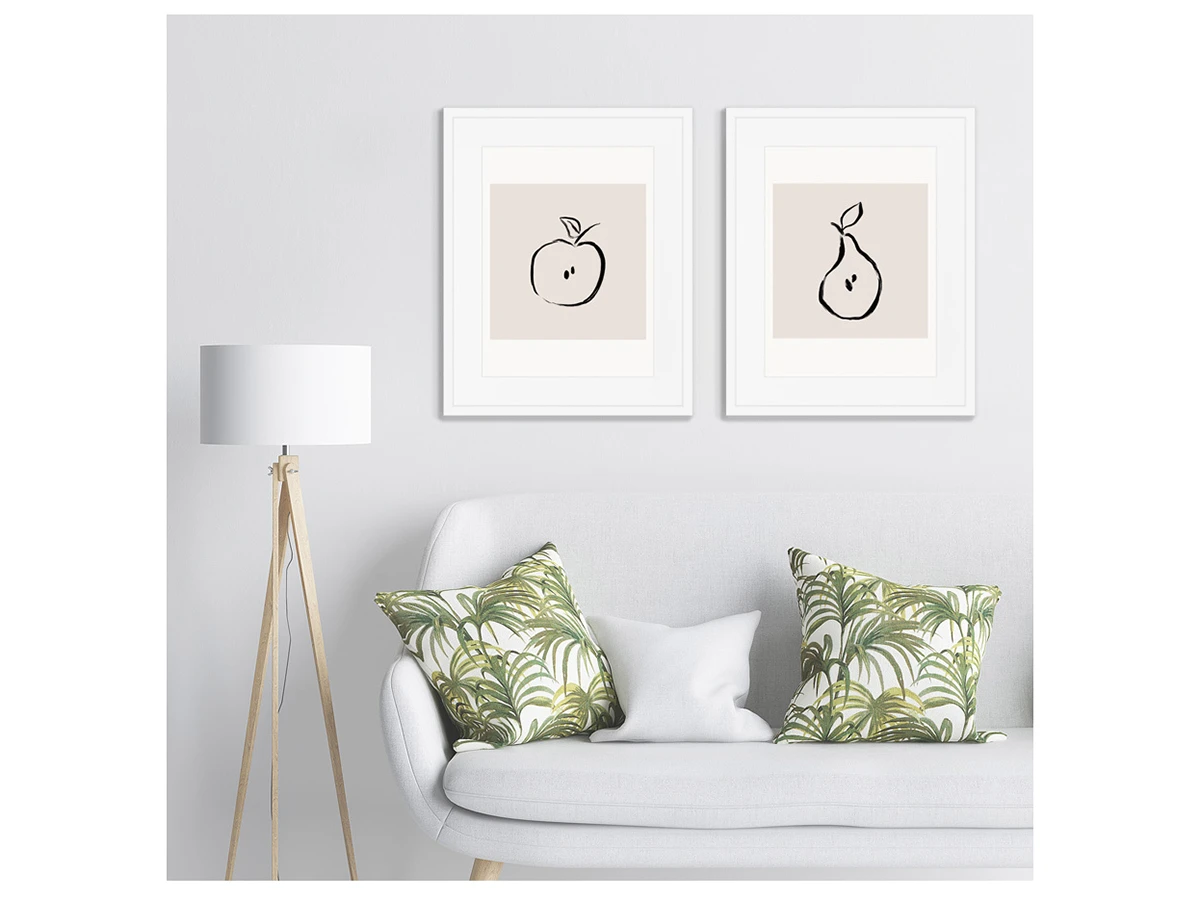 Набор из 2-х репродукций картин в раме Яблоко и груша, 2021г. 635233  - фото 4