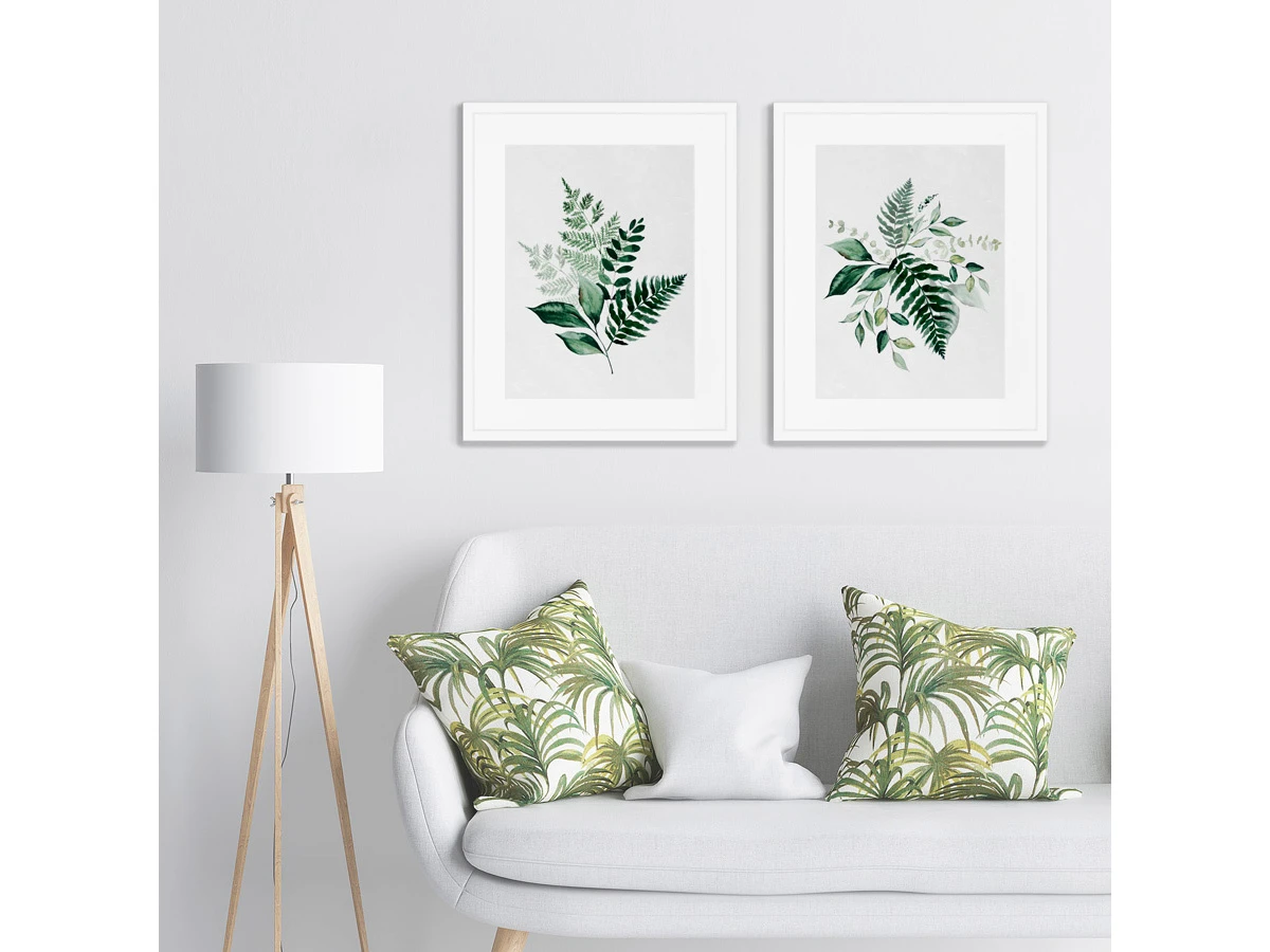 Набор из 2-х репродукций картин в раме Floral set in pale shades, No1 635257  - фото 7