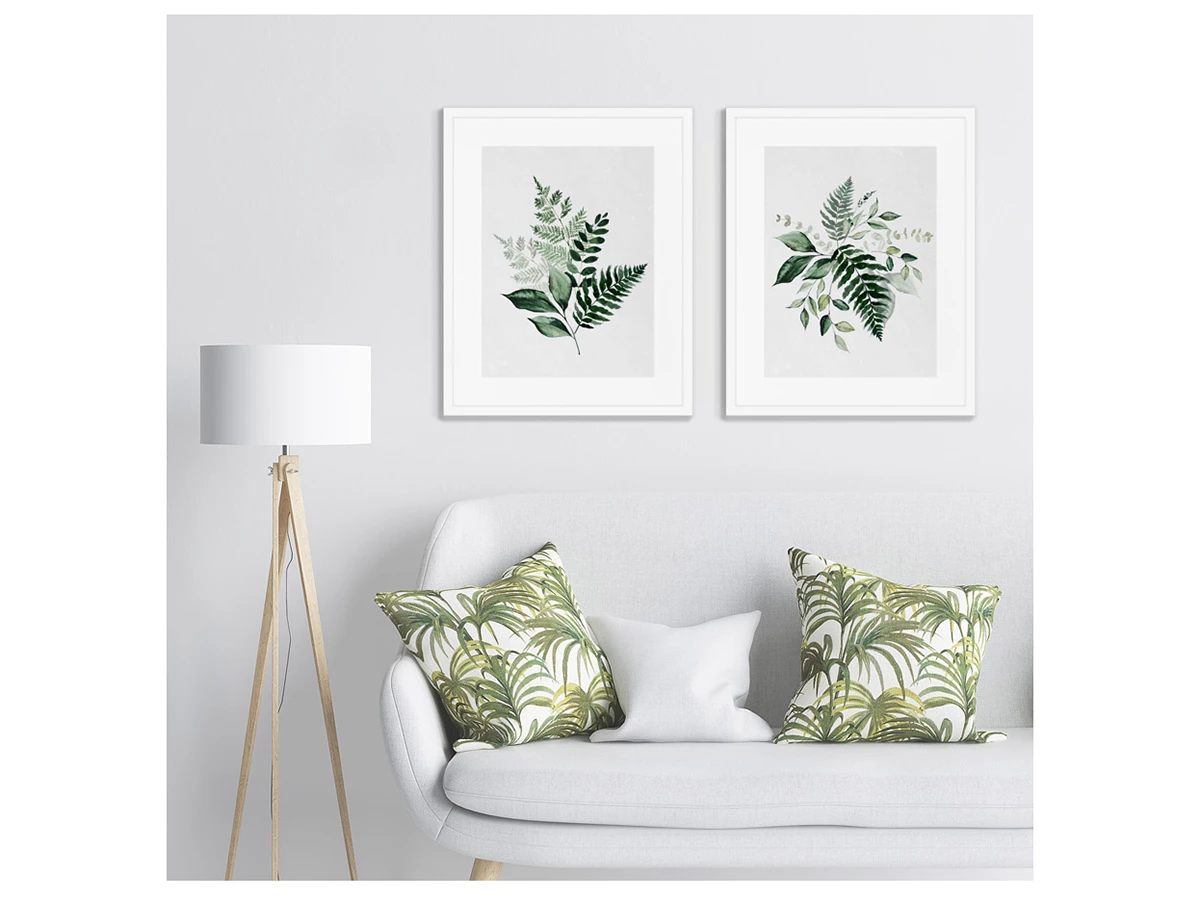 Набор из 2-х репродукций картин в раме Floral set in pale shades, No1 635257  - фото 4