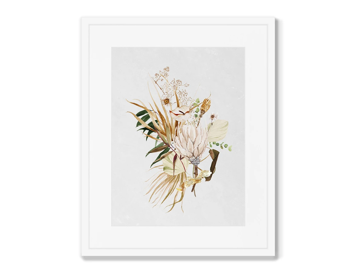 Набор из 4-х репродукций картин в раме Floral set in pale shades, No4 635259
