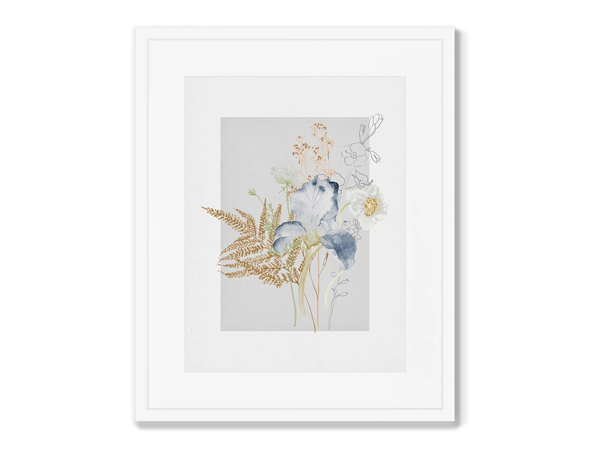 Набор из 4-х репродукций картин в раме Floral set in pale shades, No6 635261