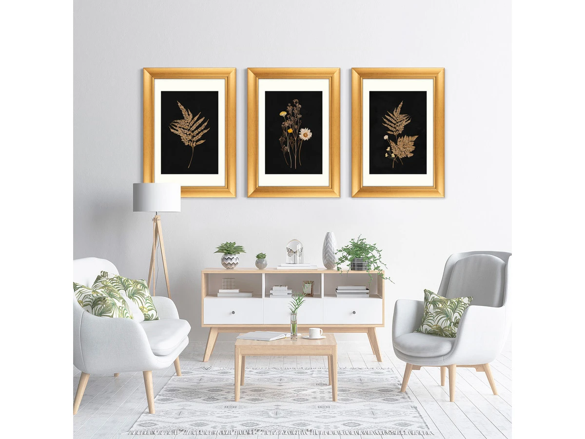 Набор из 3-х репродукций картин в раме Flower herbarium, No1 635267  - фото 8