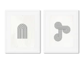 Набор из 2-х репродукций картин в раме The Play of Forms No5
