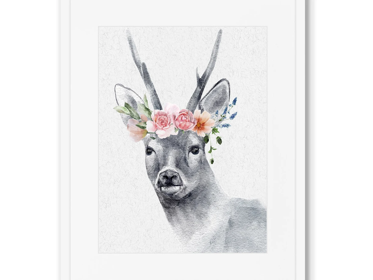 Репродукция картины в раме Graceful deer No1 635309