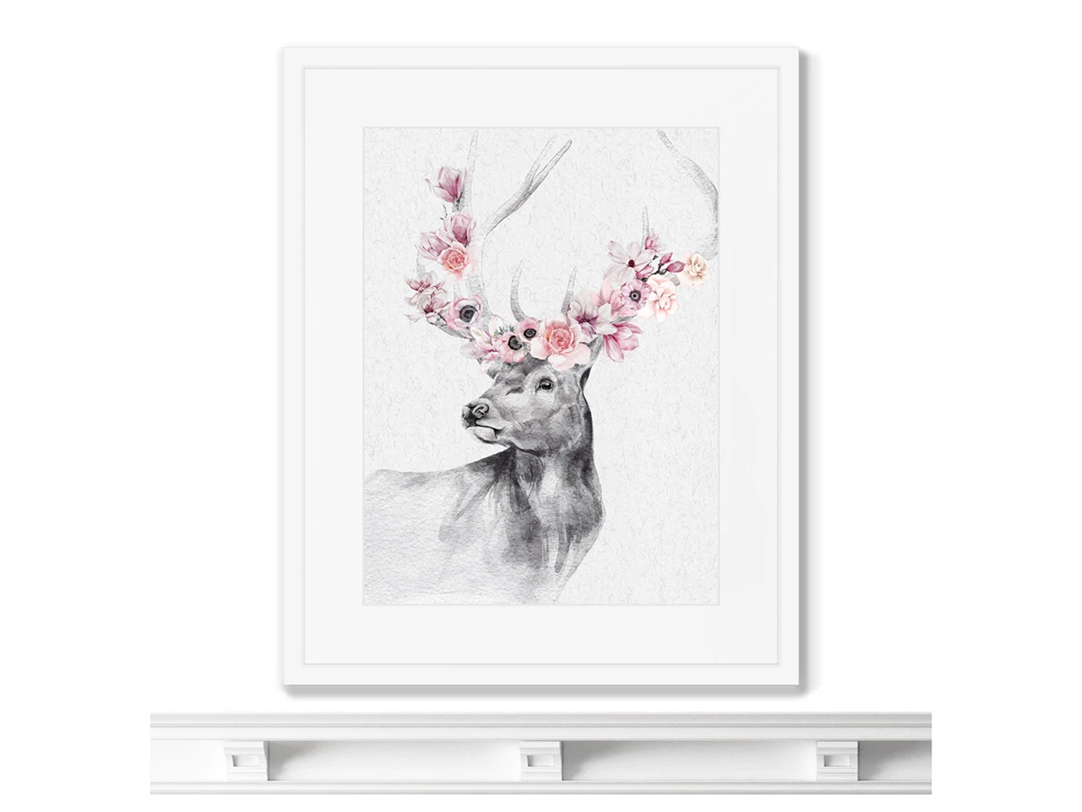 Репродукция картины в раме Graceful deer No2 635310  - фото 3