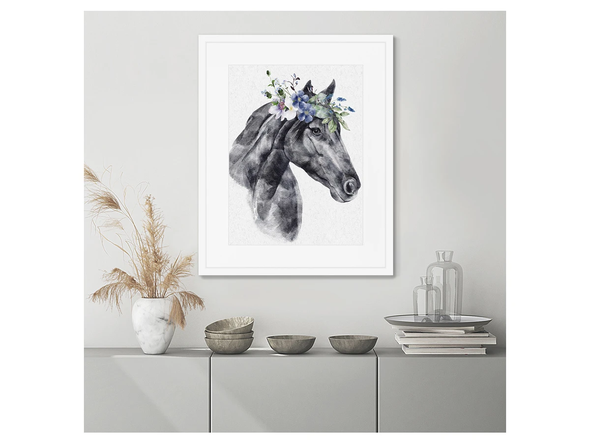 Репродукция картины в раме Graceful horse 635311