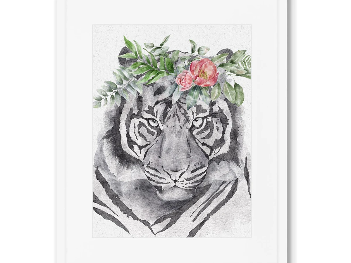 Репродукция картины в раме Graceful tiger 635313