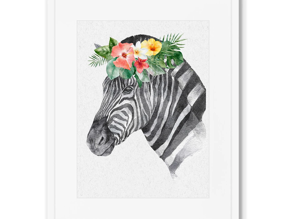 Репродукция картины в раме Graceful zebra 635314