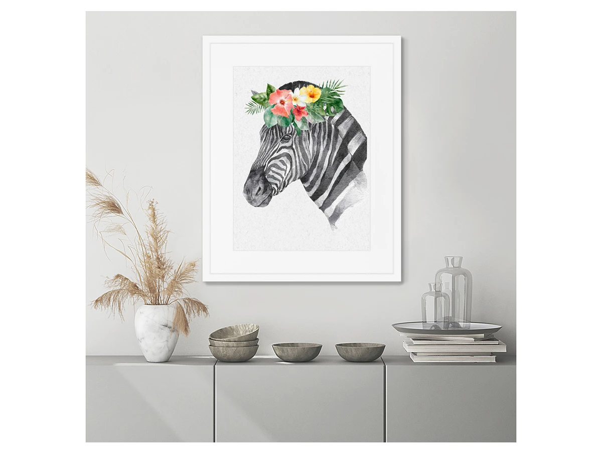 Репродукция картины в раме Graceful zebra 635314