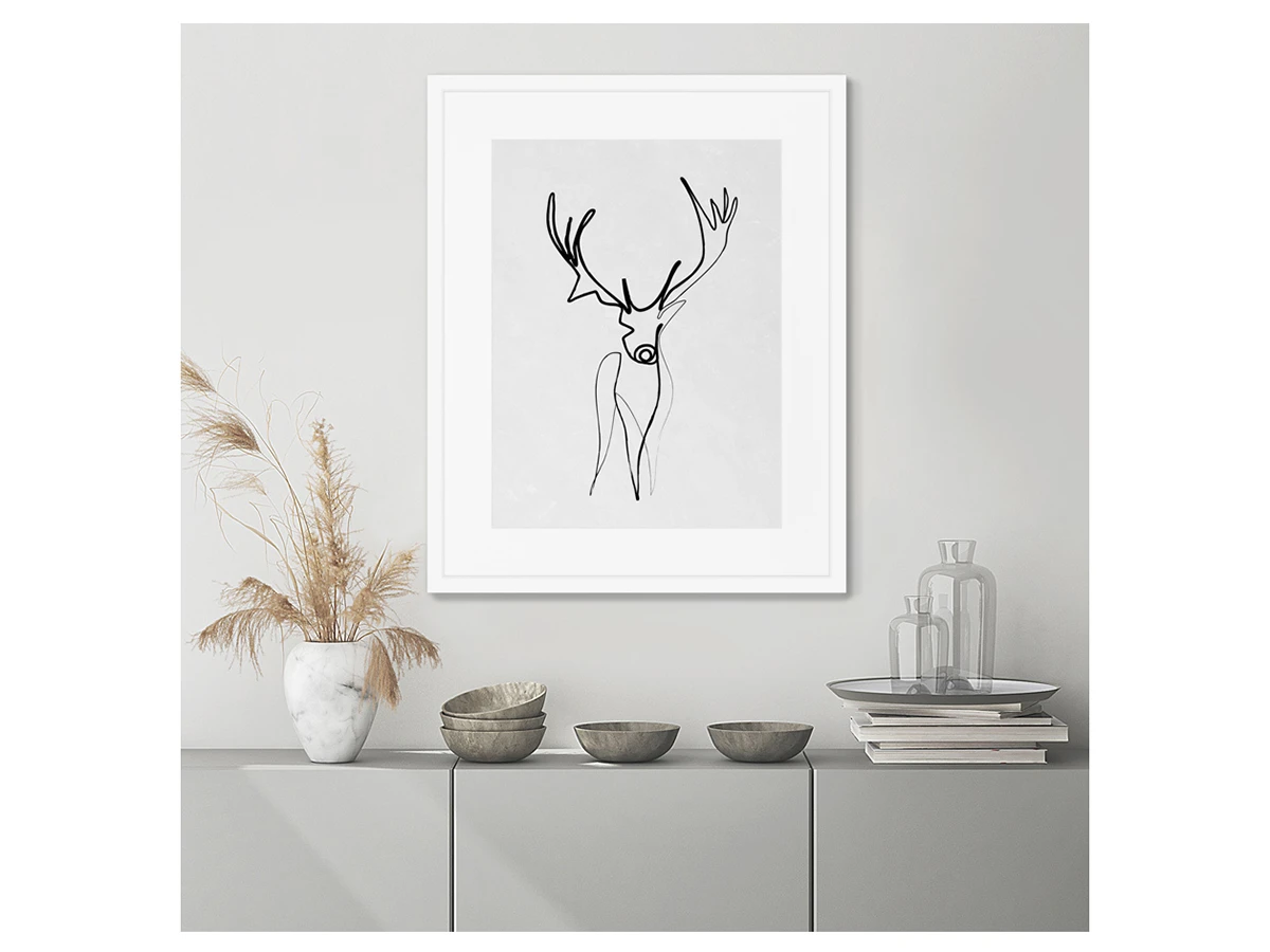 Репродукция картины в раме Deer 635316