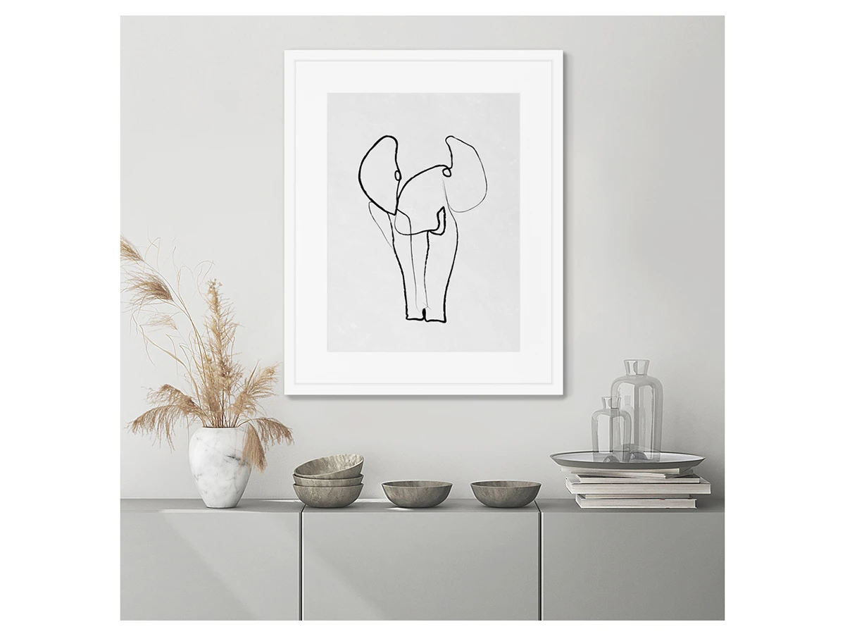 Репродукция картины в раме Elephant 635317