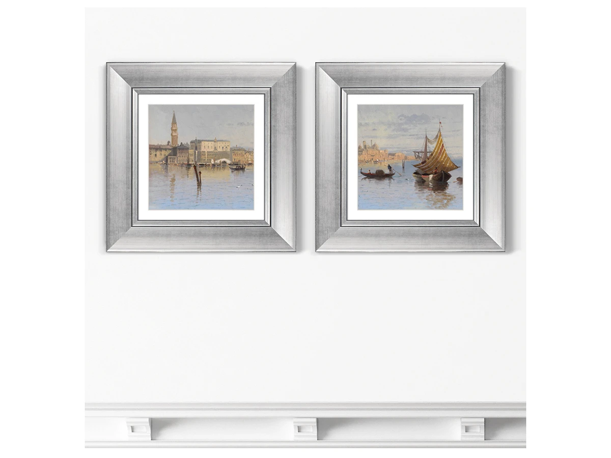 Набор из 2-х репродукций картин в раме Sunrise, 1890г. 635335  - фото 4