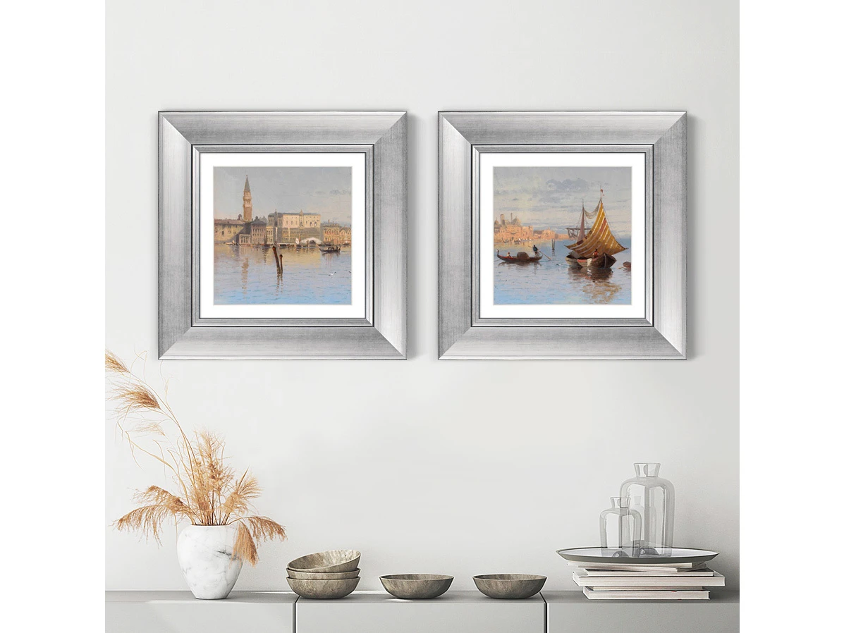 Набор из 2-х репродукций картин в раме Sunrise, 1890г. 635335  - фото 9