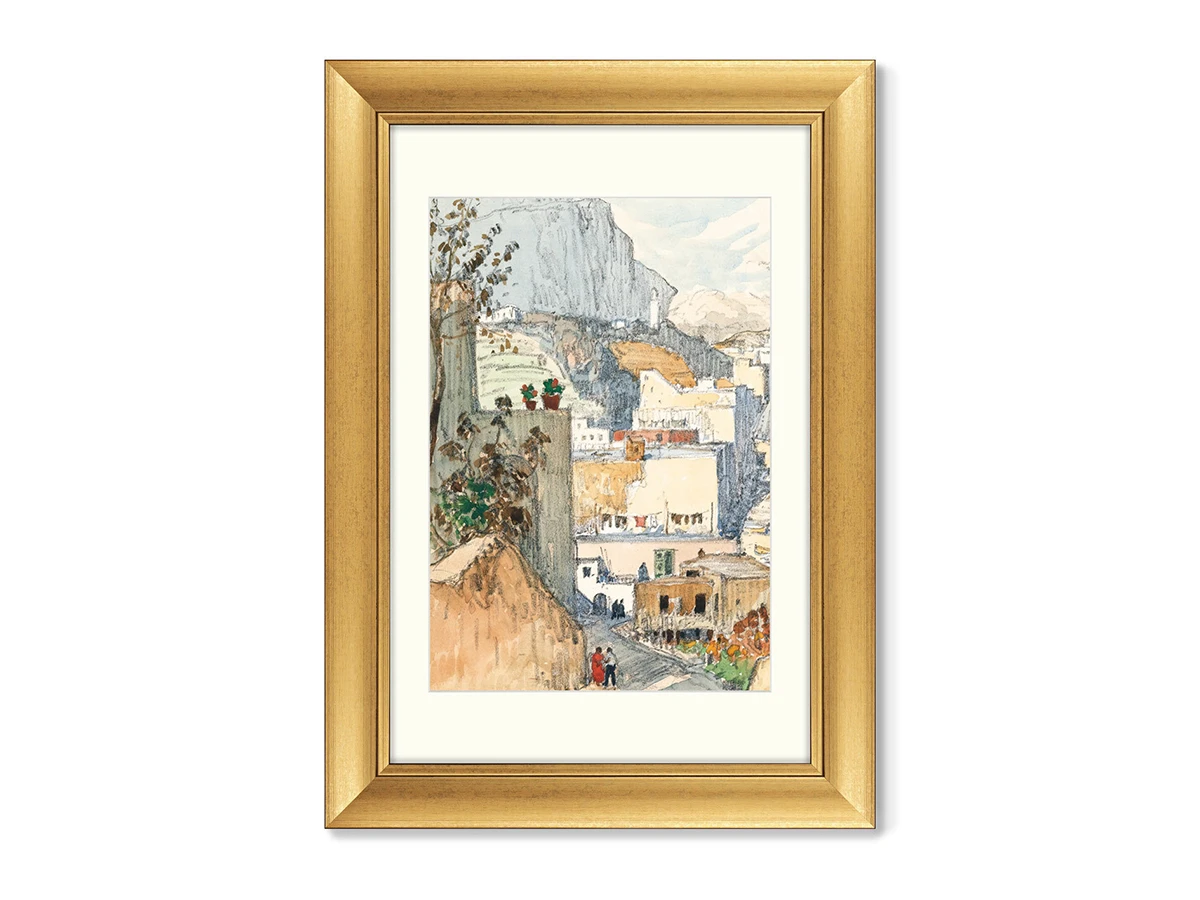Набор из 2-х репродукций картин в раме A View of Capri, 1927г. 635406  - фото 1