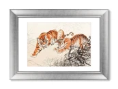 Репродукция картины в раме TIGERS IN THE BUSH, 1905г.