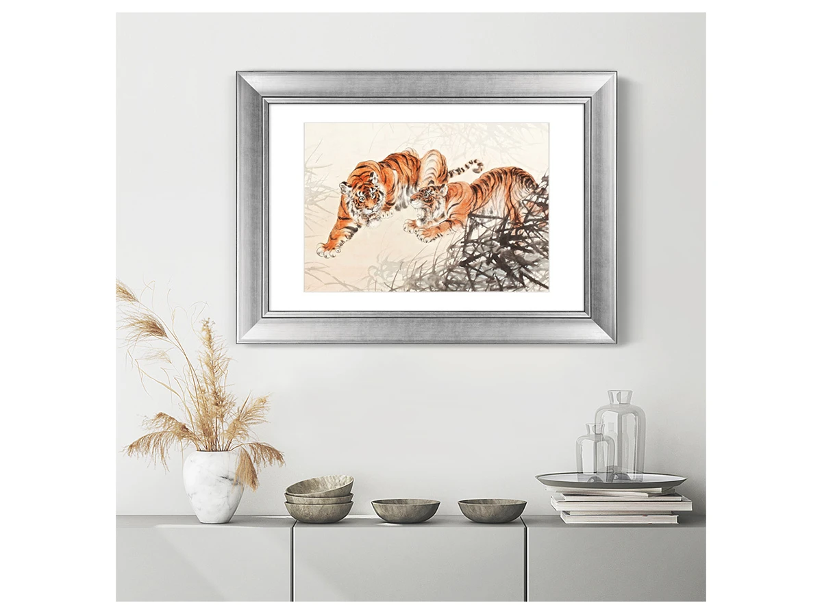 Репродукция картины в раме TIGERS IN THE BUSH, 1905г. 635418