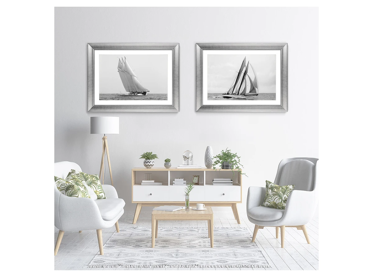 Репродукция картины в раме Wilson Marshall's schooner Atlantic, 1904г. 635445  - фото 6