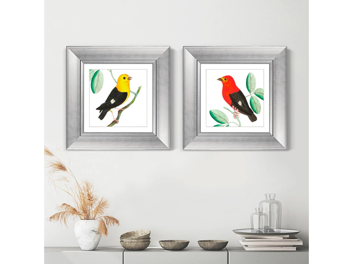 Набор из 2-х репродукций картин в раме Red & Black manakins, 1798г. 635468  - фото 8