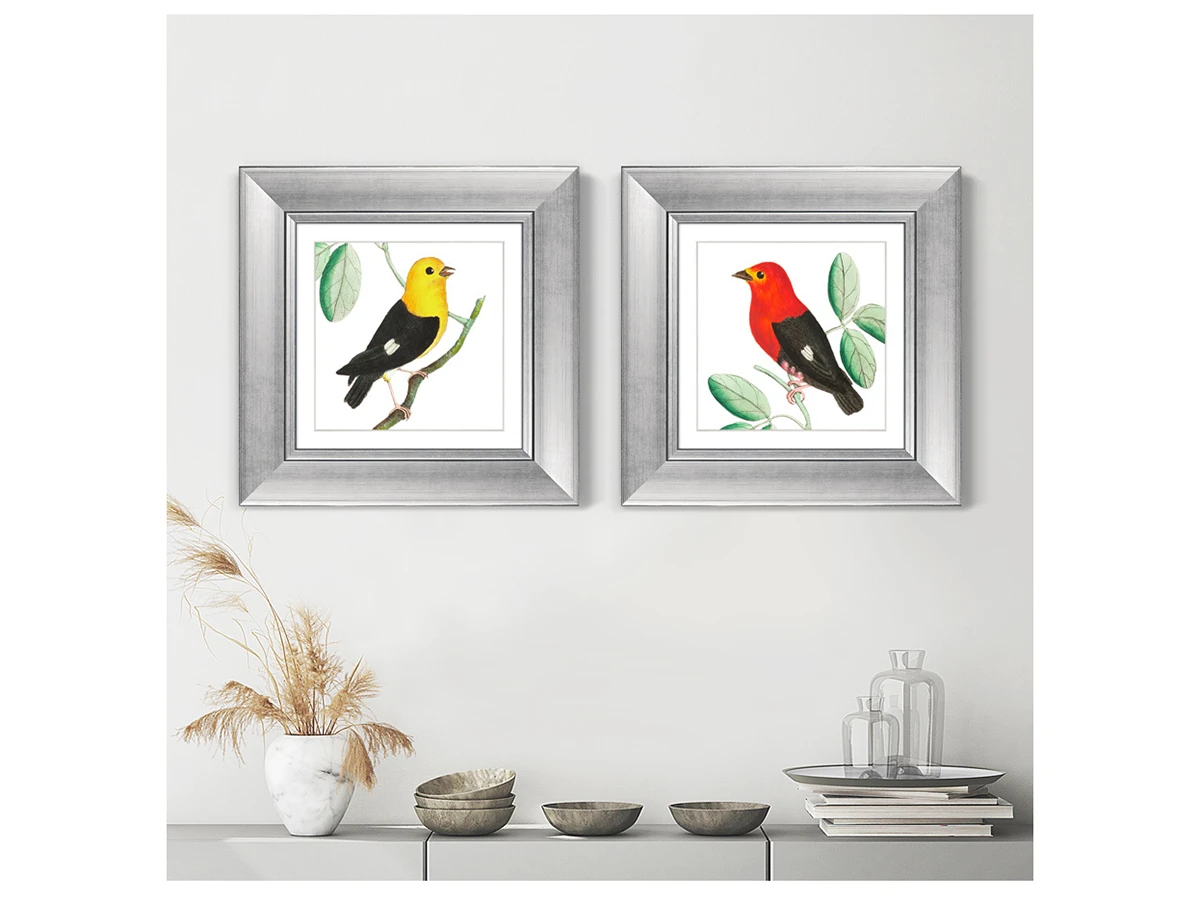 Набор из 2-х репродукций картин в раме Red & Black manakins, 1798г. 635468  - фото 4