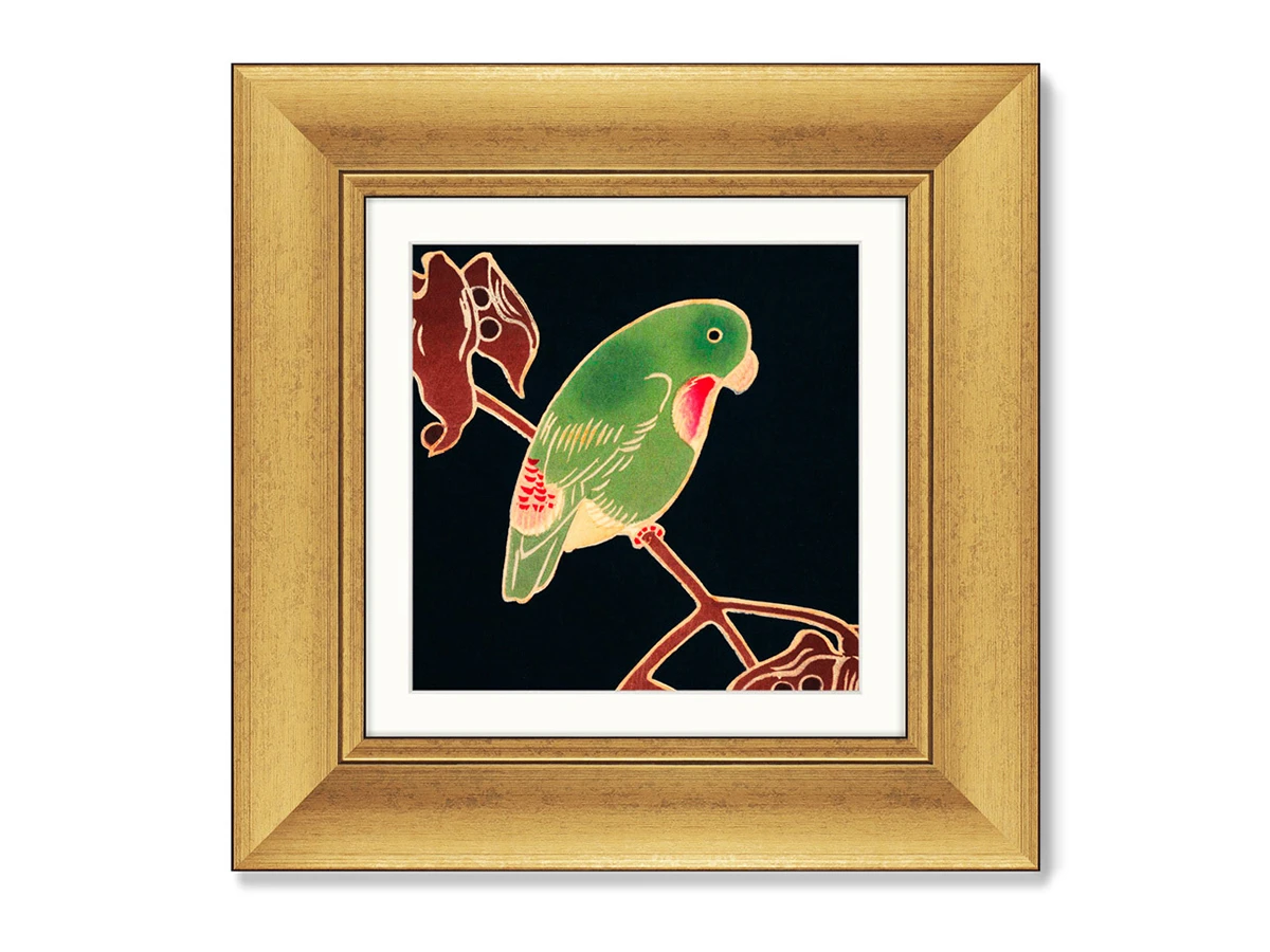 Набор из 2-х репродукций картин в раме Red and Green Parrots, 1900г. 635496