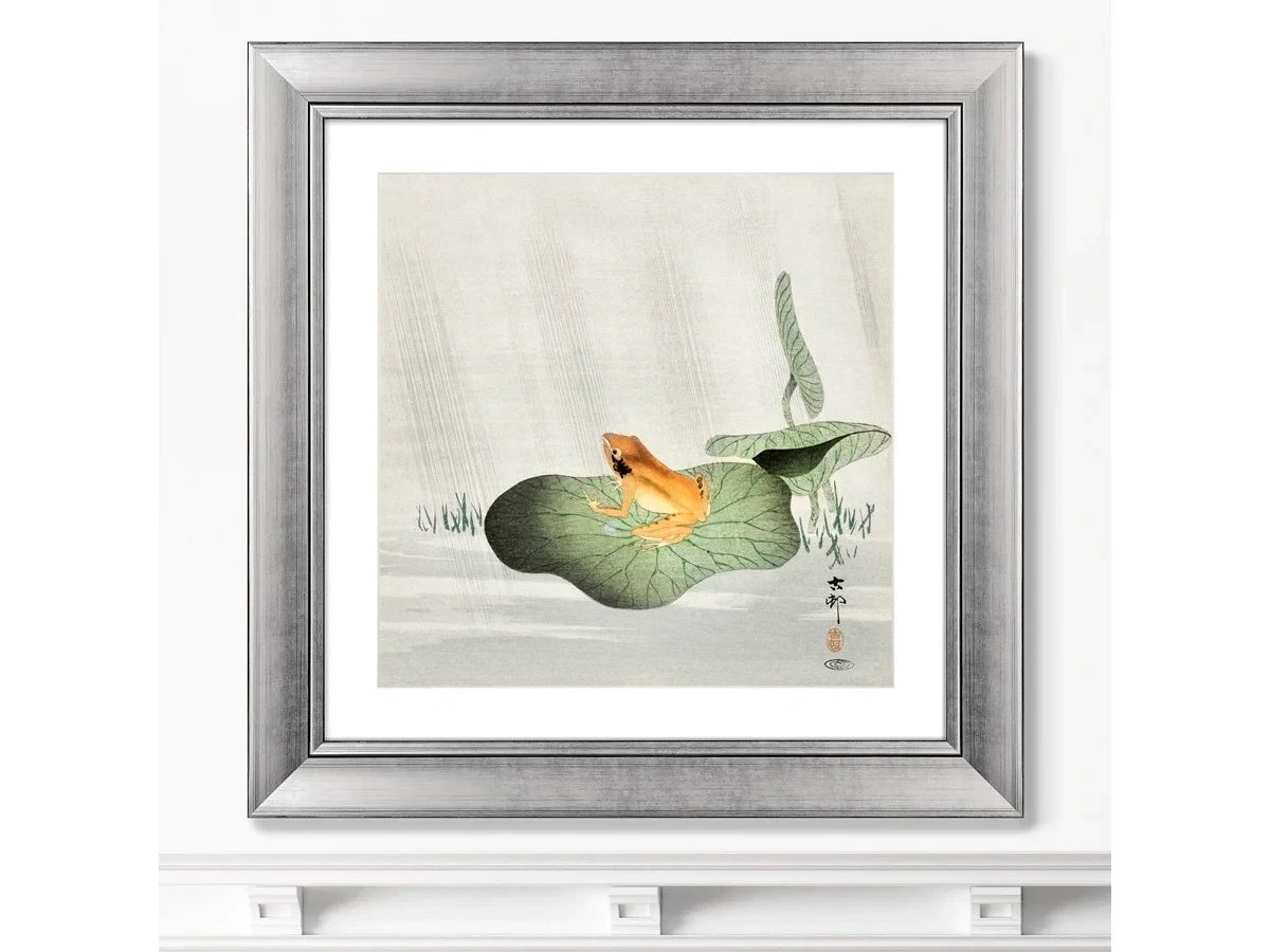 Репродукция картины в раме Frog on lotus leaf , 1901г. 635519 – купить по  цене 13 799 ₽ в Москве в интернет-магазине ogogo.ru