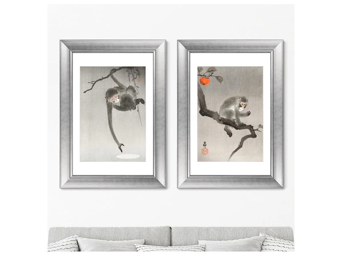 Набор из 2-х репродукций картин в раме Monkey in cockatoo, 1914г. 635521  - фото 3