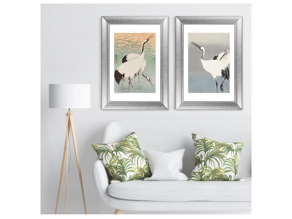 Набор из 2-х репродукций картин в раме Two cranes, 1925. 635527  - фото 4