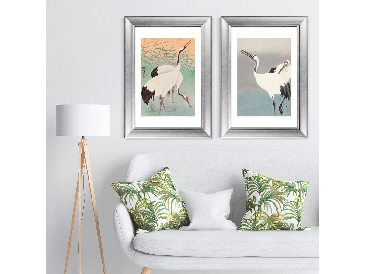 Набор из 2-х репродукций картин в раме Two cranes, 1925. 635527  - фото 8