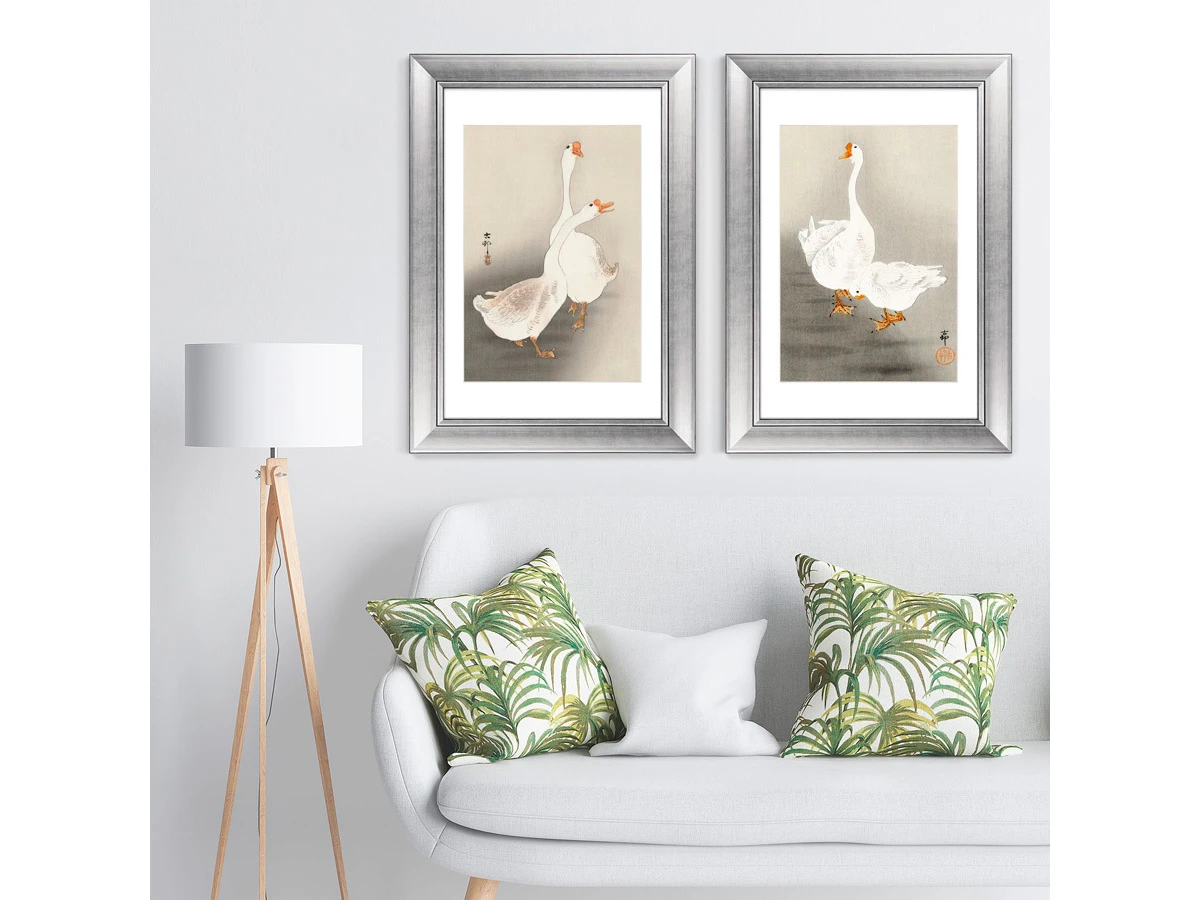 Набор из 2-х репродукций картин в раме Two geese, 1900г. 635528  - фото 8