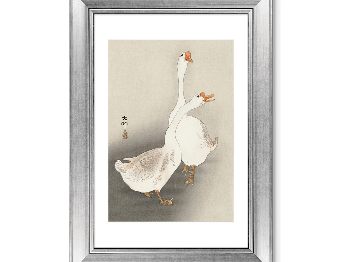 Набор из 2-х репродукций картин в раме Two geese, 1900г. 635528  - фото 1