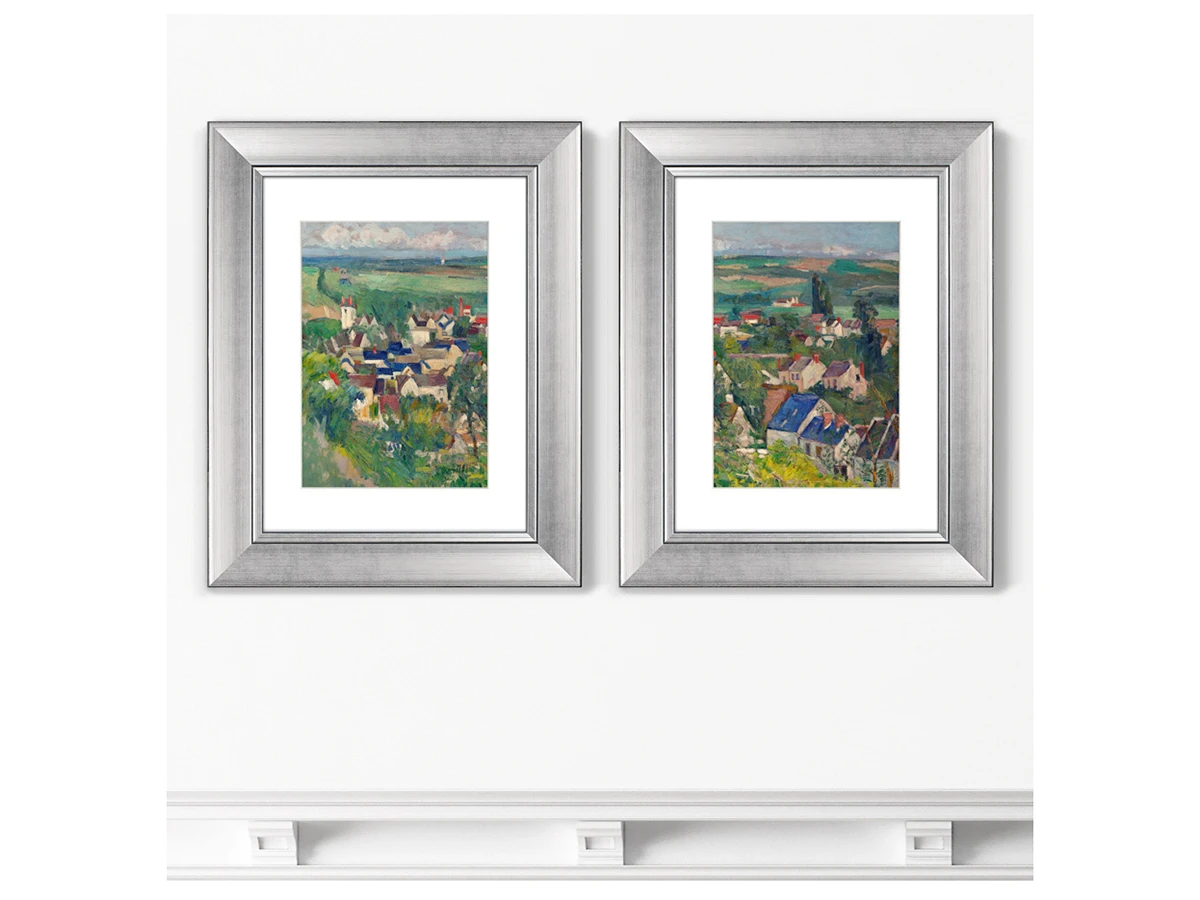 Набор из 2-х репродукций картин в раме Auvers, Panoramic View, 1875г. 635537  - фото 3