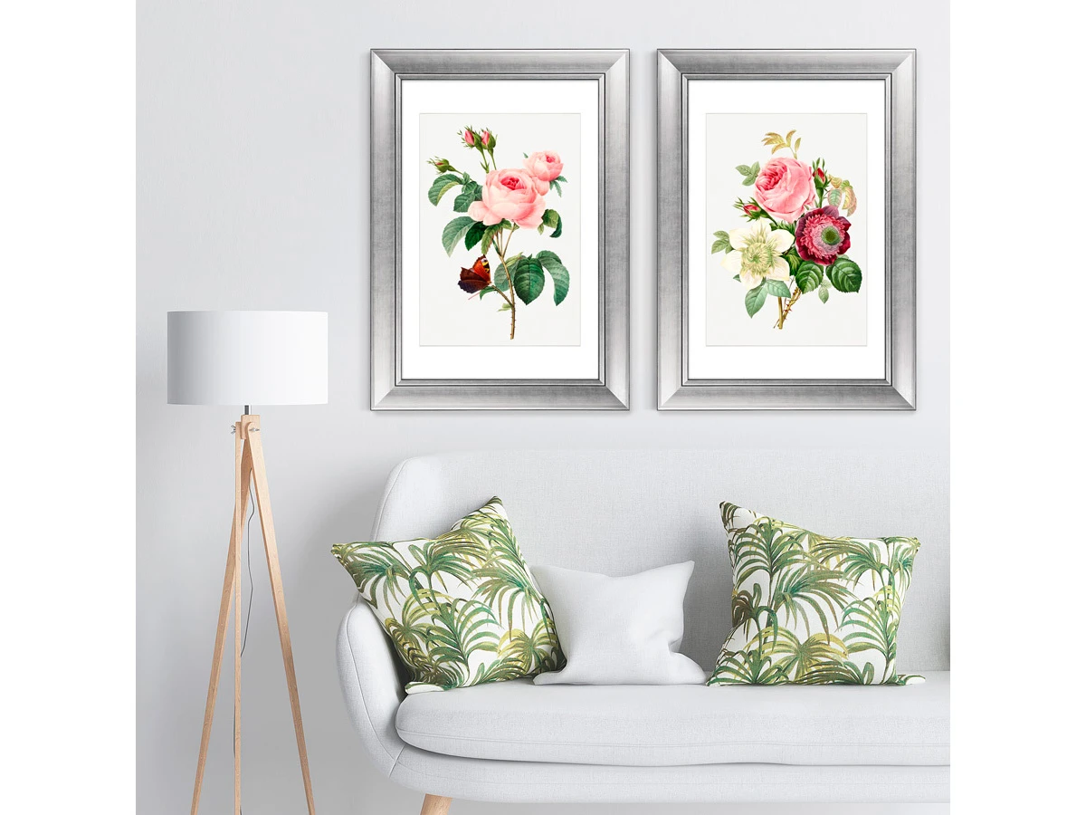 Набор из 2-х репродукций картин в раме Antique plants drawn №4, 1802г. 635546  - фото 8