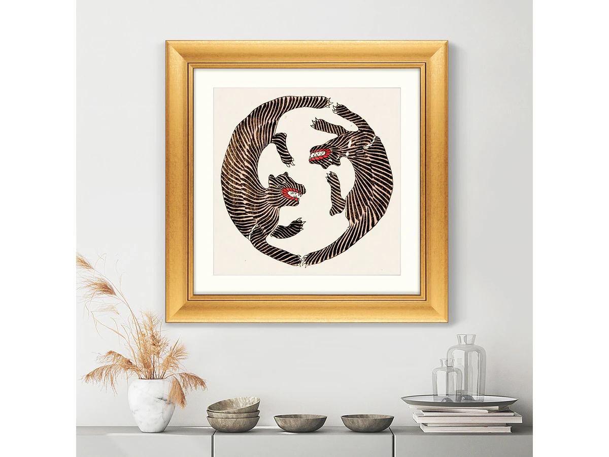 Репродукция картины в раме Japanese vintage woodblock print №3, 1864г. 635558  - фото 6