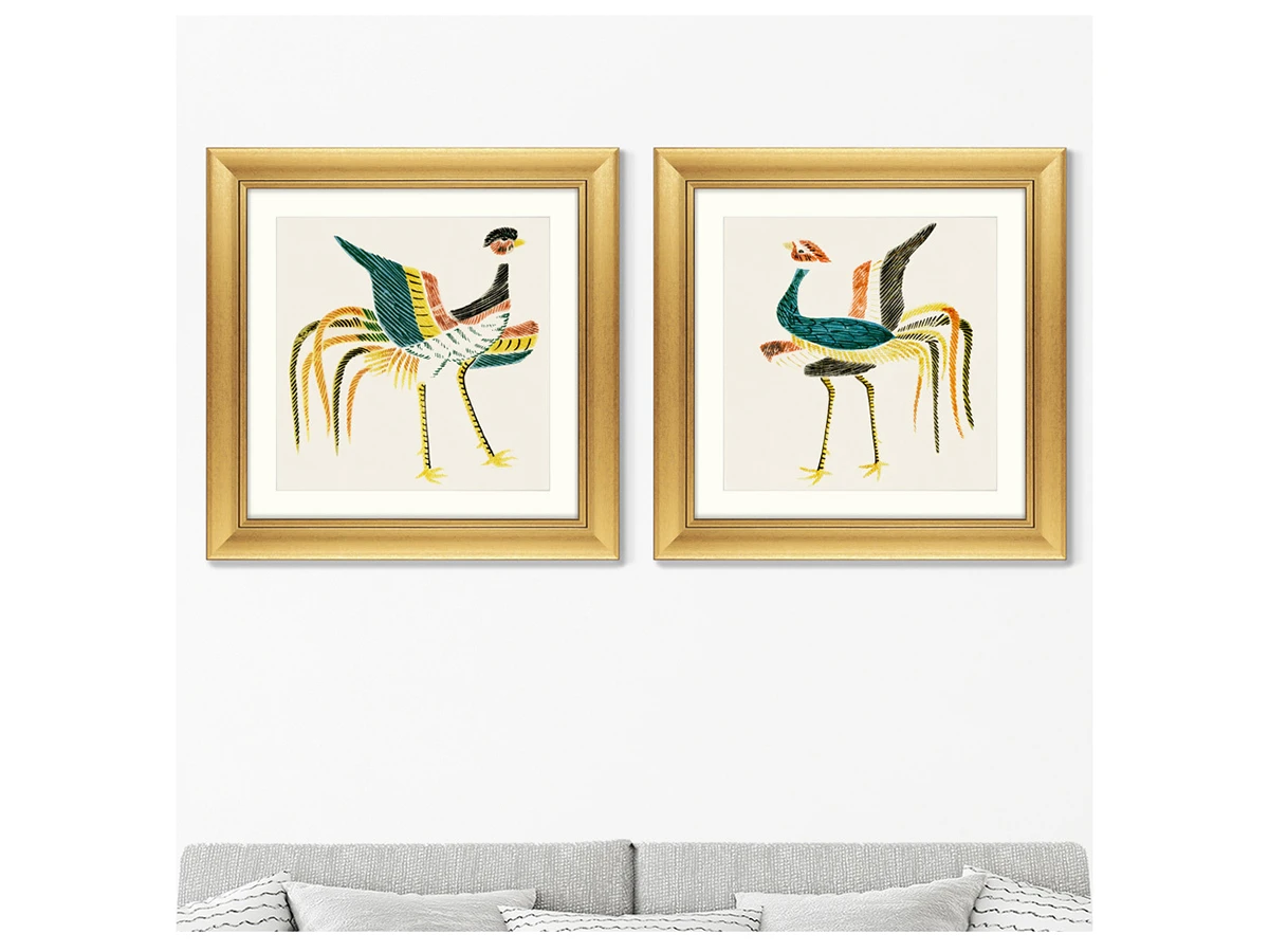 Набор из 2-х репродукций картин в раме Japanese vintage woodblock print №43, 1864г. 635560  - фото 3