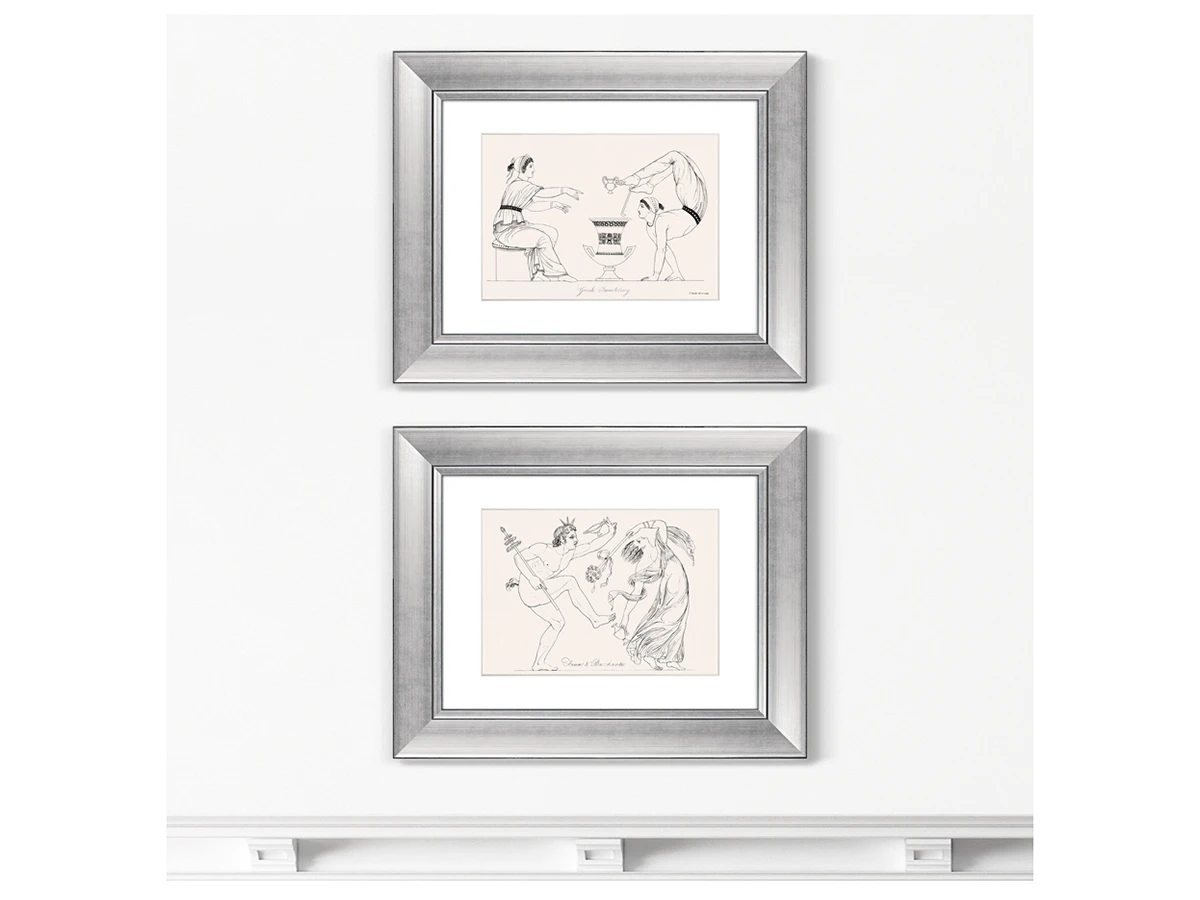 Набор из 2-х репродукций картин в раме Greek tumbling, 1816г. 635561  - фото 3