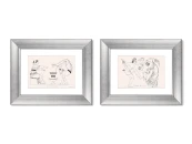 Набор из 2-х репродукций картин в раме Greek tumbling, 1816г.