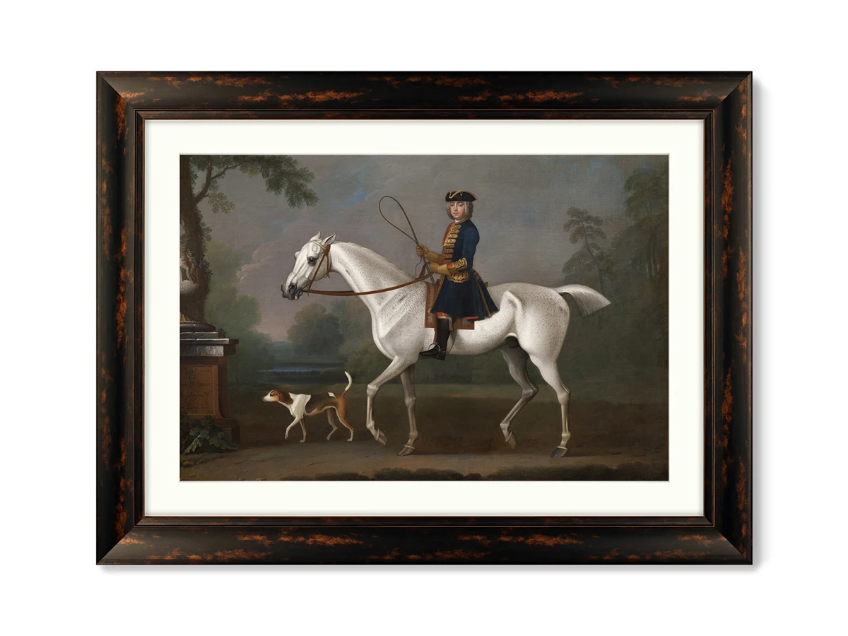 Репродукция картины в раме Sir Roger Burgoyne Riding Badger, 1740г. 635578