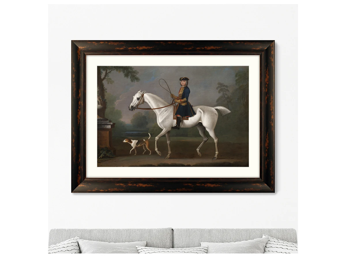 Репродукция картины в раме Sir Roger Burgoyne Riding Badger, 1740г. 635578  - фото 3